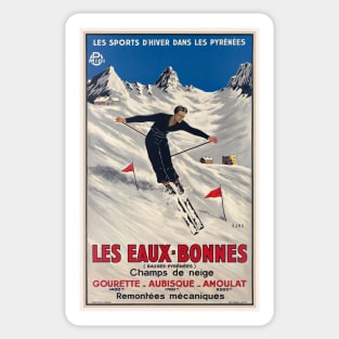 Les Eaux-Bonnes France Vintage Poster 1935 Sticker